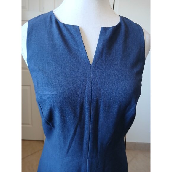 $79 Kensie Women's Blue Sleeveless Split‎ V-Neck A-Line Mini Dress Size XS - Picture 6 of 15